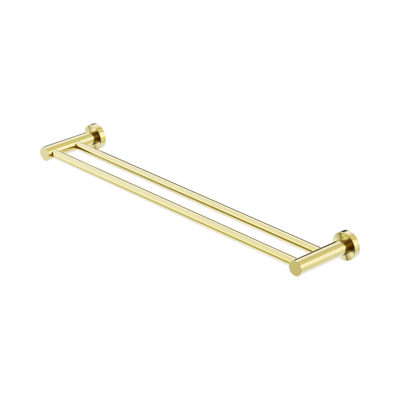 Nero Mecca Double Towel Rail 600mm, Brushed Gold