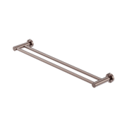 Nero Mecca Double Towel Rail 600mm, Brushed Bronze
