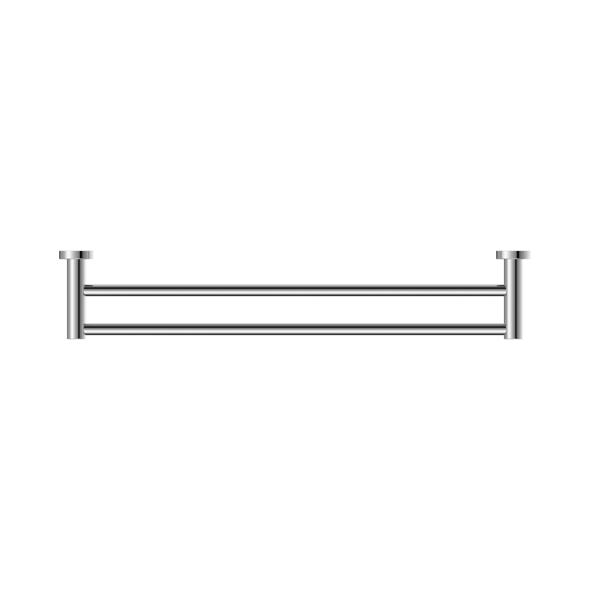 Nero Mecca Double Towel Rail 600mm, Chrome