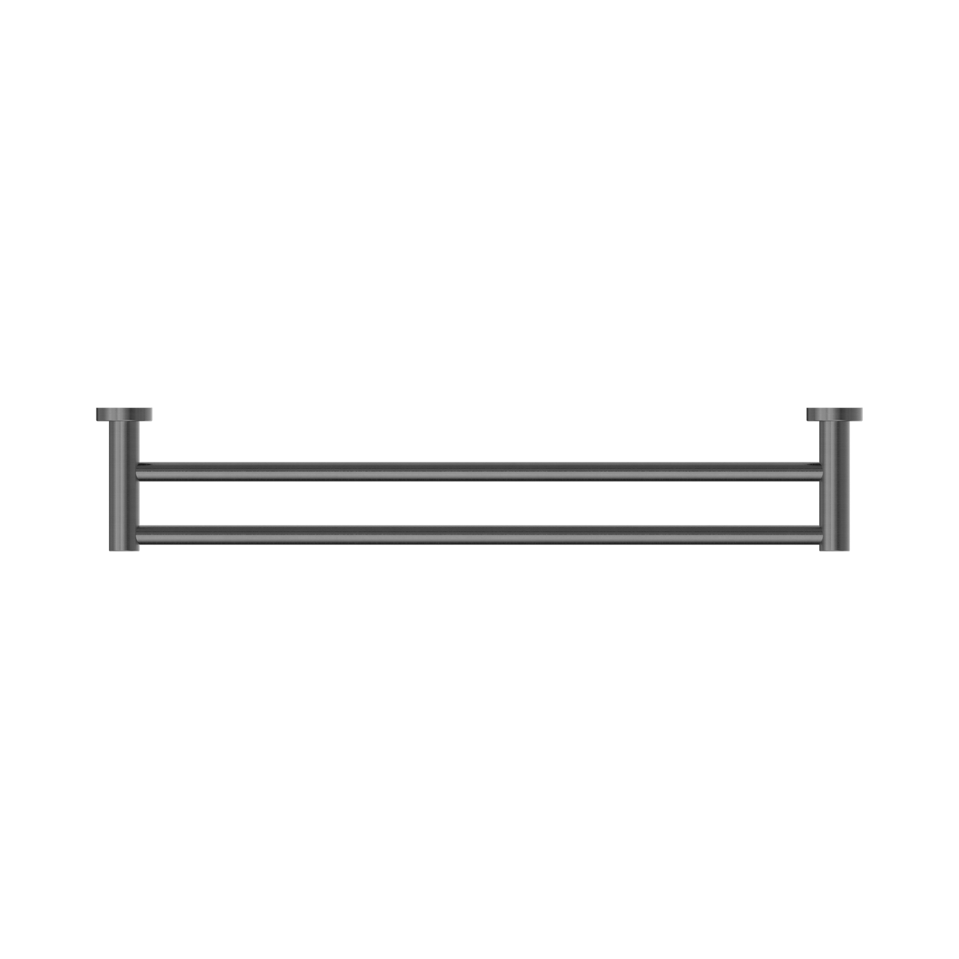 Nero Mecca Double Towel Rail 600mm, Gun Metal