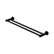 Nero Mecca Double Towel Rail 600mm, Matte Black