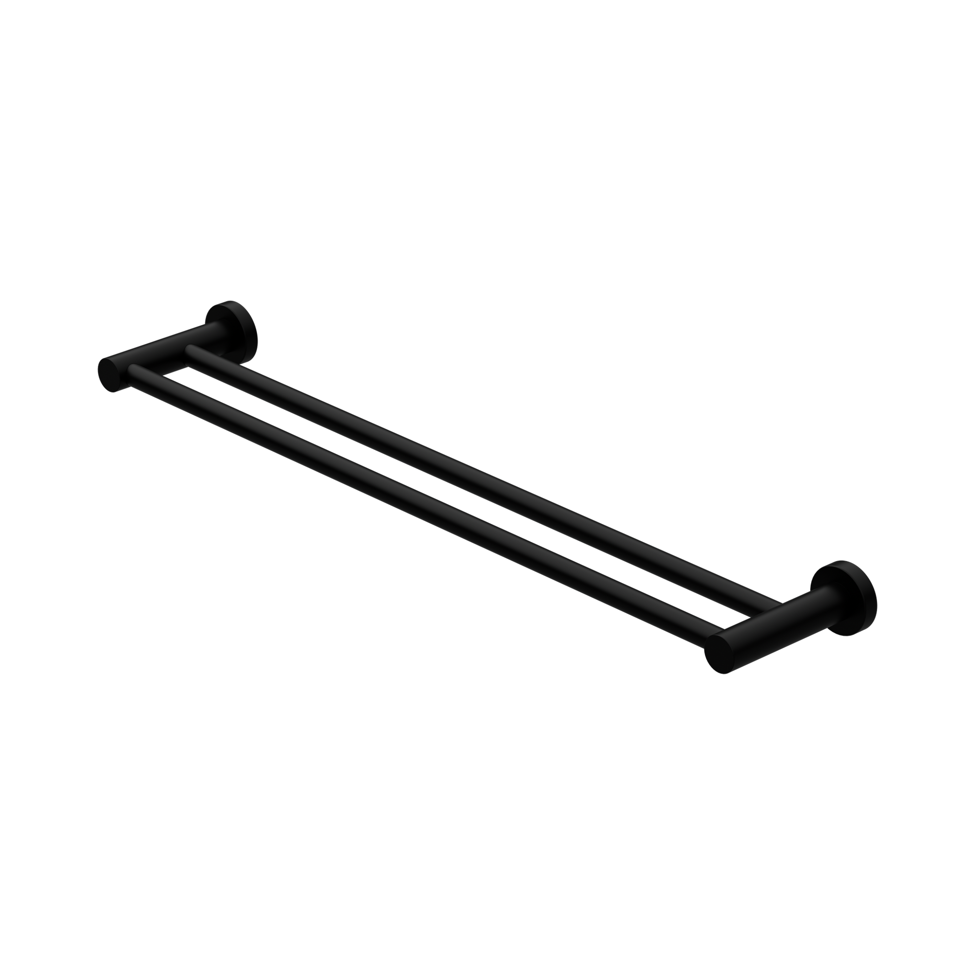 Nero Mecca Double Towel Rail 600mm, Matte Black