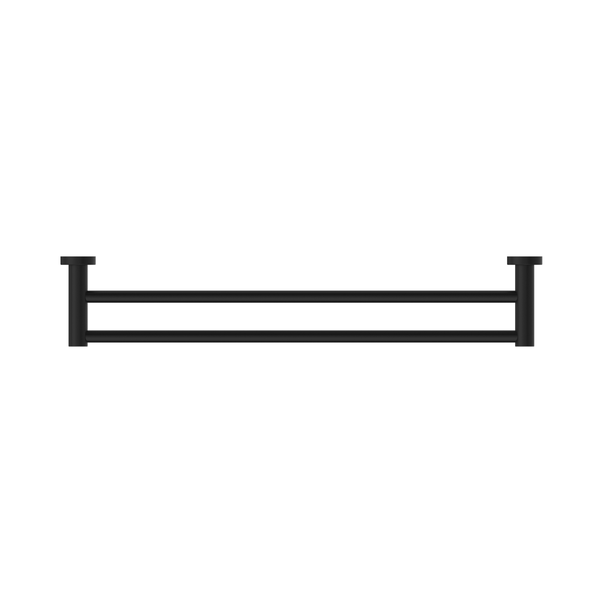 Nero Mecca Double Towel Rail 600mm, Matte Black