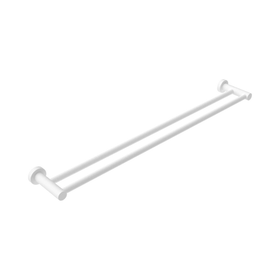 Nero Mecca Double Towel Rail 600mm, Matte White
