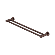 Nero Mecca Double Towel Rail 600mm, Rome Bronze