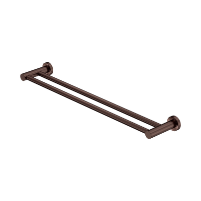 Nero Mecca Double Towel Rail 600mm, Rome Bronze