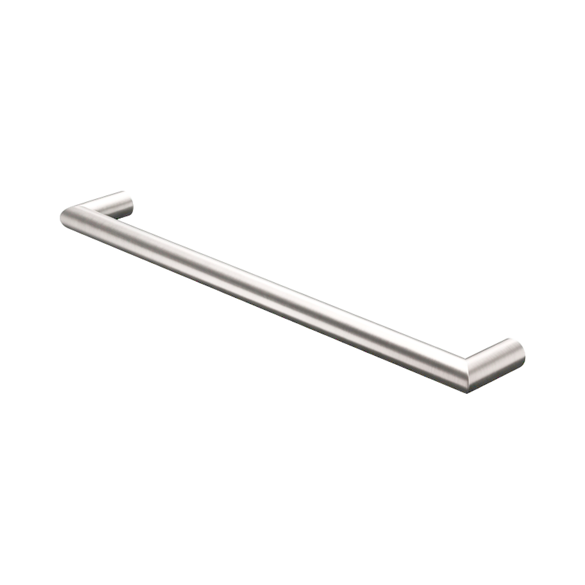Nero Mecca 240V Single Heated Towel Rail, Brushed Nickel