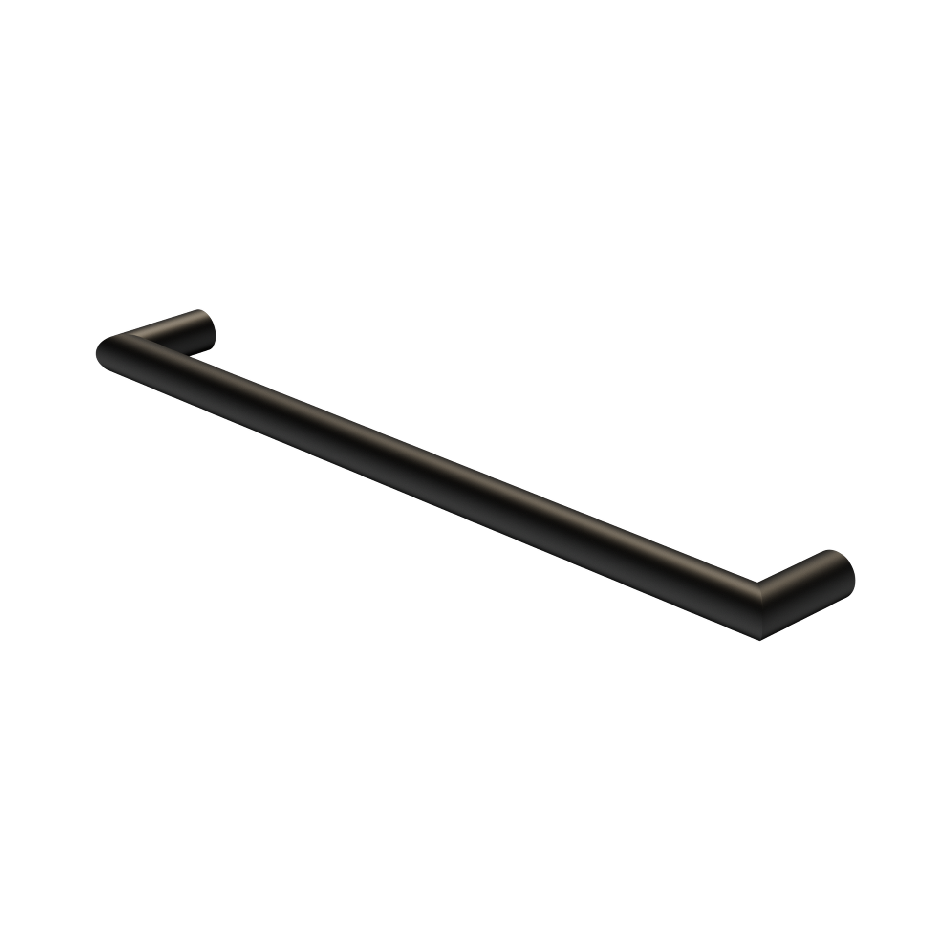 Nero Mecca 240V Single Heated Towel Rail, Matte Black