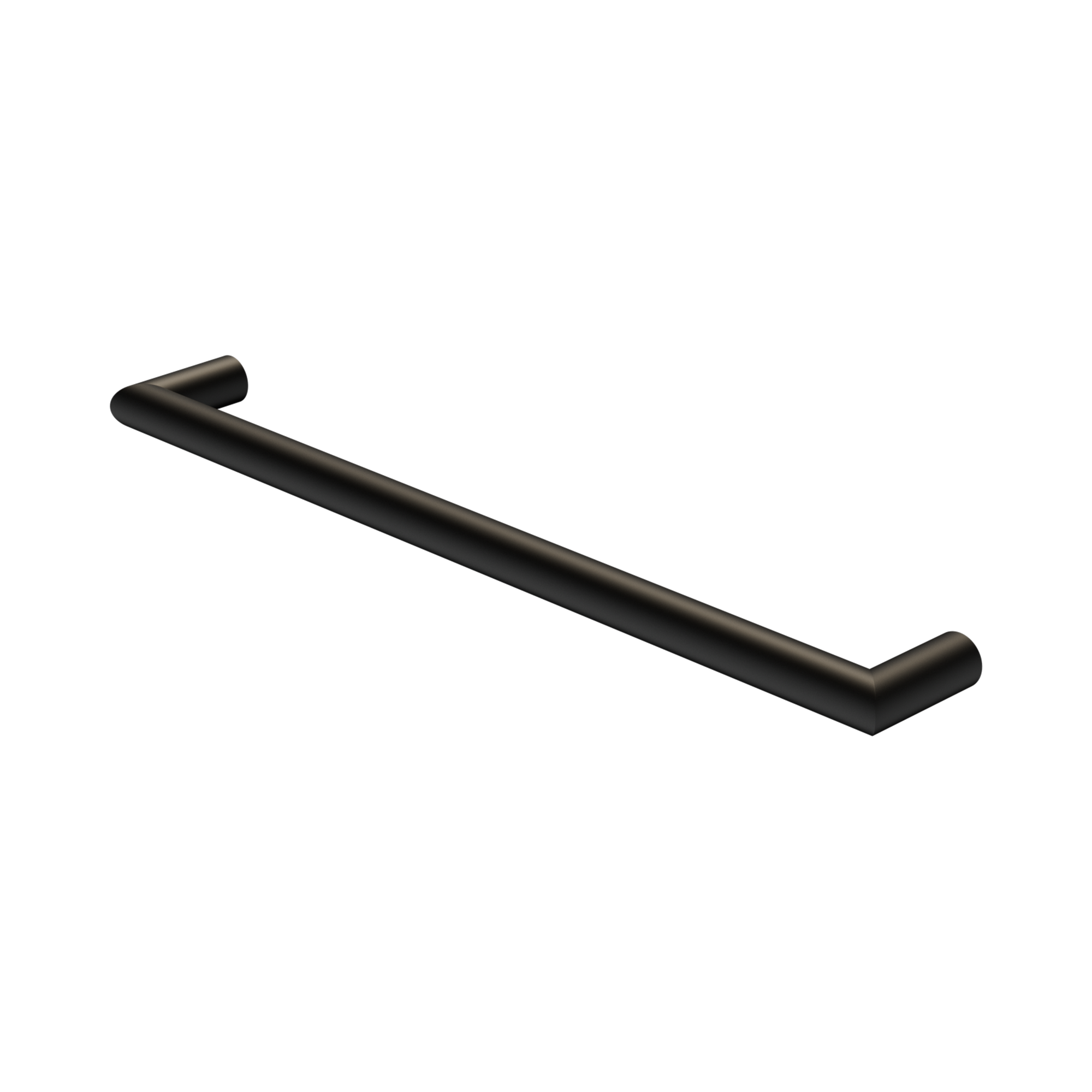 Nero Mecca 240V Single Heated Towel Rail, Matte Black