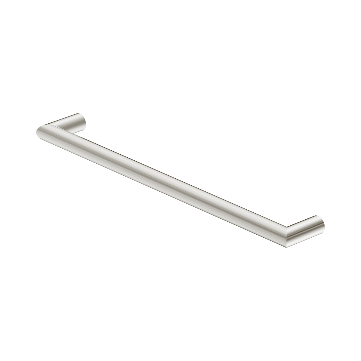 Nero Mecca 12V Single Heated Towel Rail, Brushed Nickel