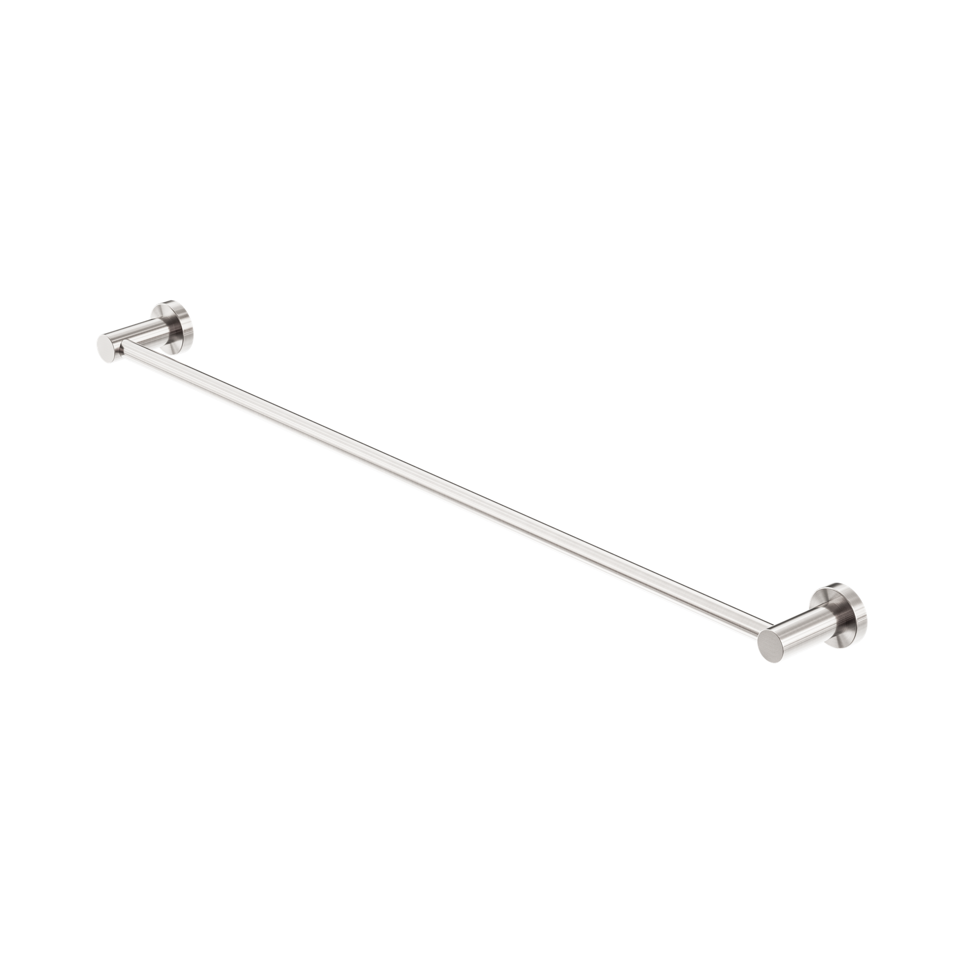Nero Mecca Single Towel Rail 800mm, Brushed Nickel