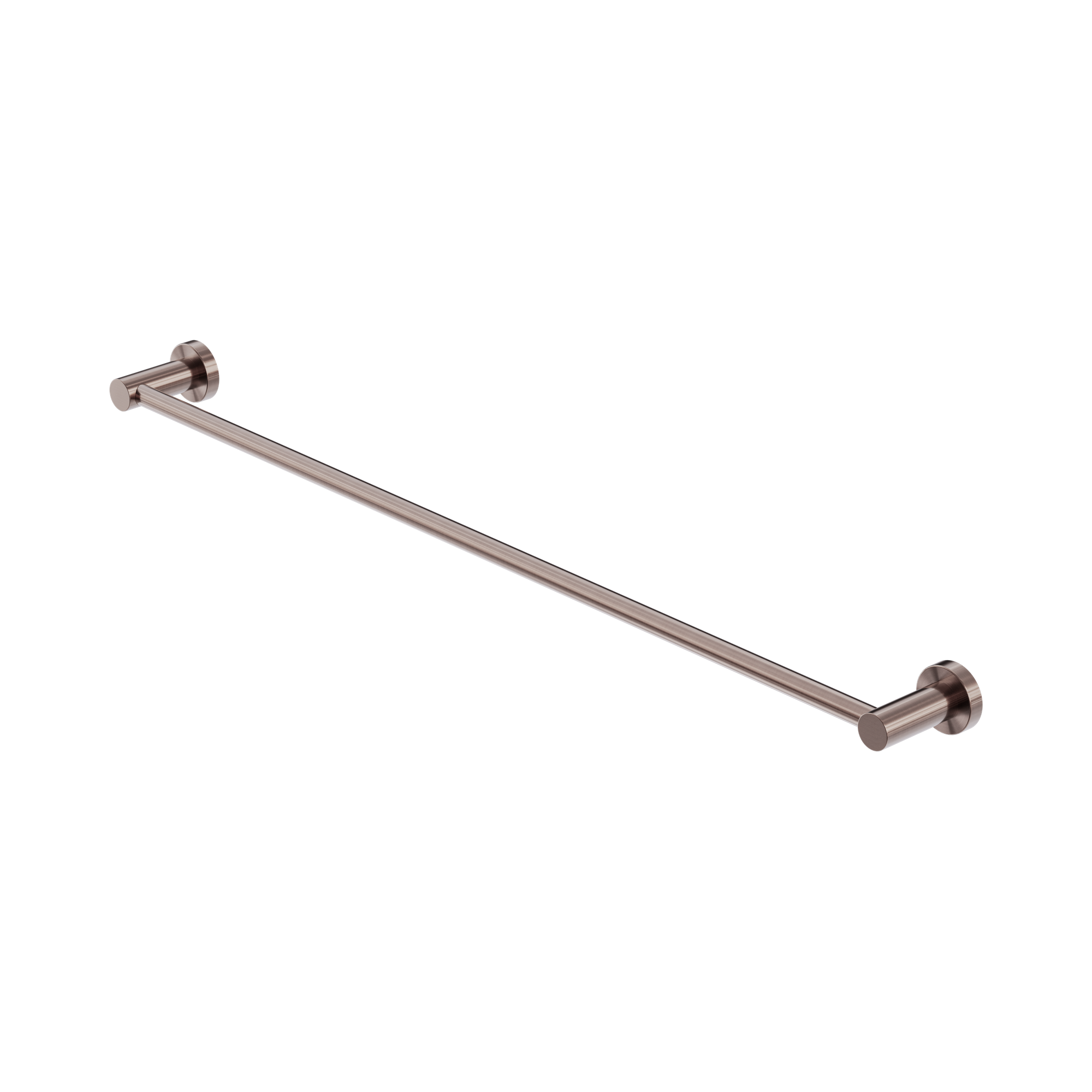 Nero Mecca Single Towel Rail 800mm, Brushed Bronze