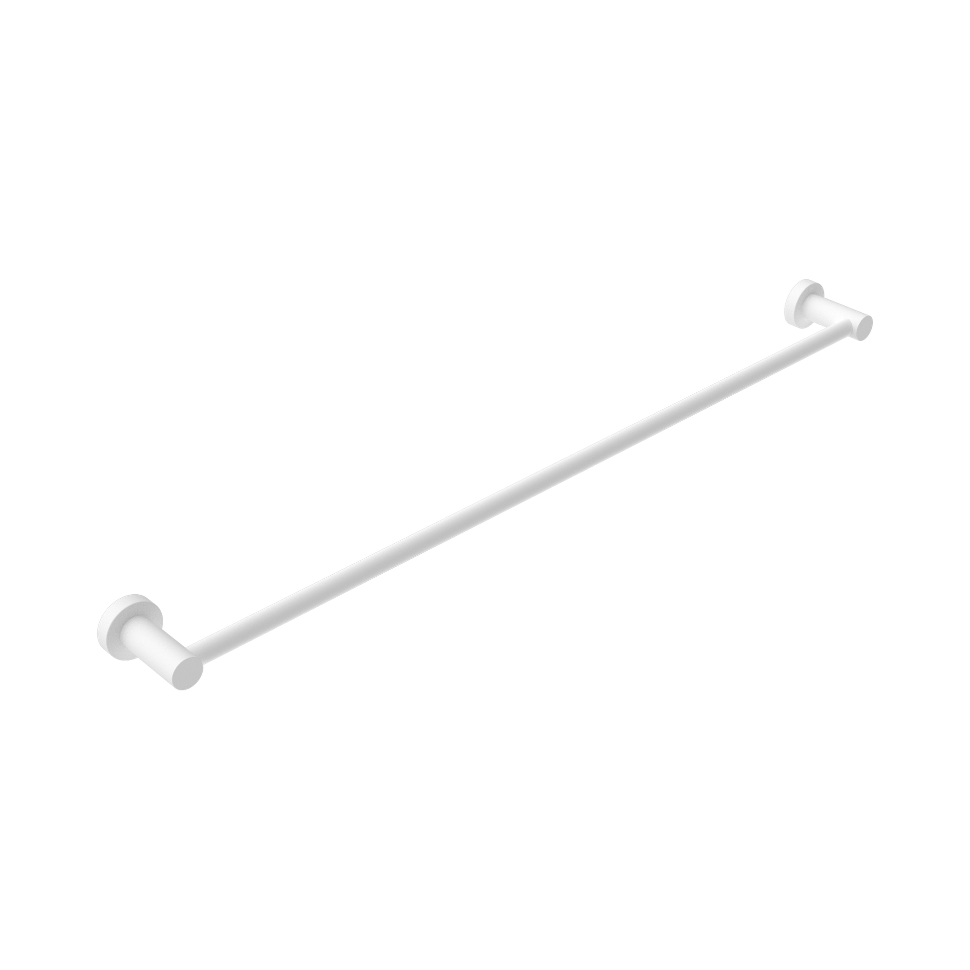 Nero Mecca Single Towel Rail 800mm, Matte White