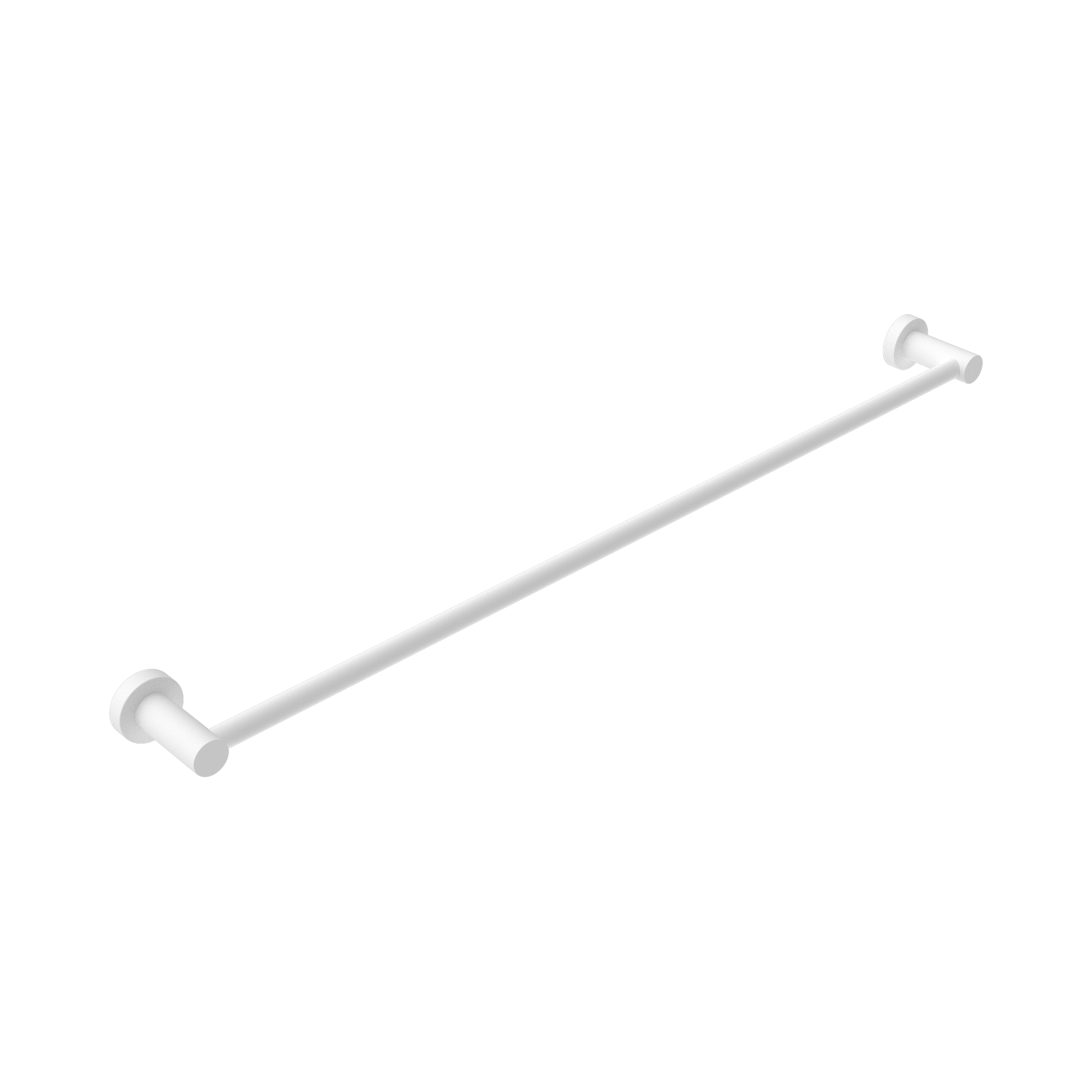 Nero Mecca Single Towel Rail 800mm, Matte White