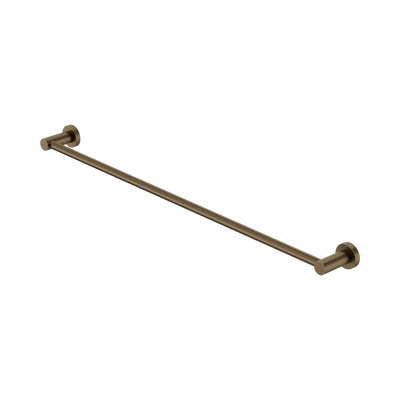 Nero Mecca Single Towel Rail 800mm, Tumbled Antique Brass