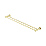 Nero Mecca Double Towel Rail 800mm, Brushed Gold