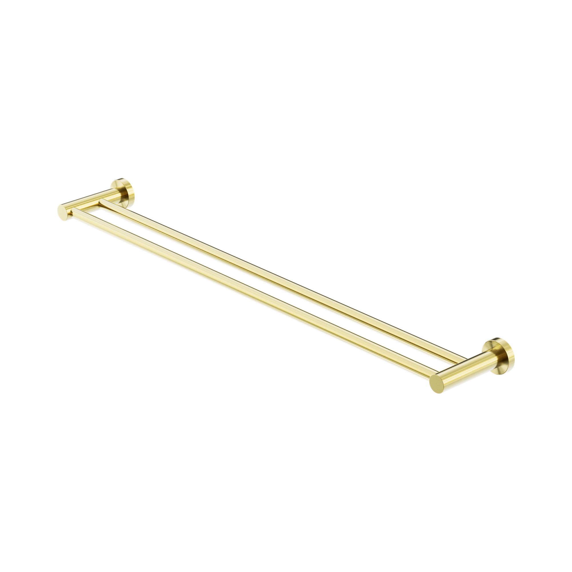 Nero Mecca Double Towel Rail 800mm, Brushed Gold