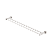 Nero Mecca Double Towel Rail 800mm, Brushed Nickel