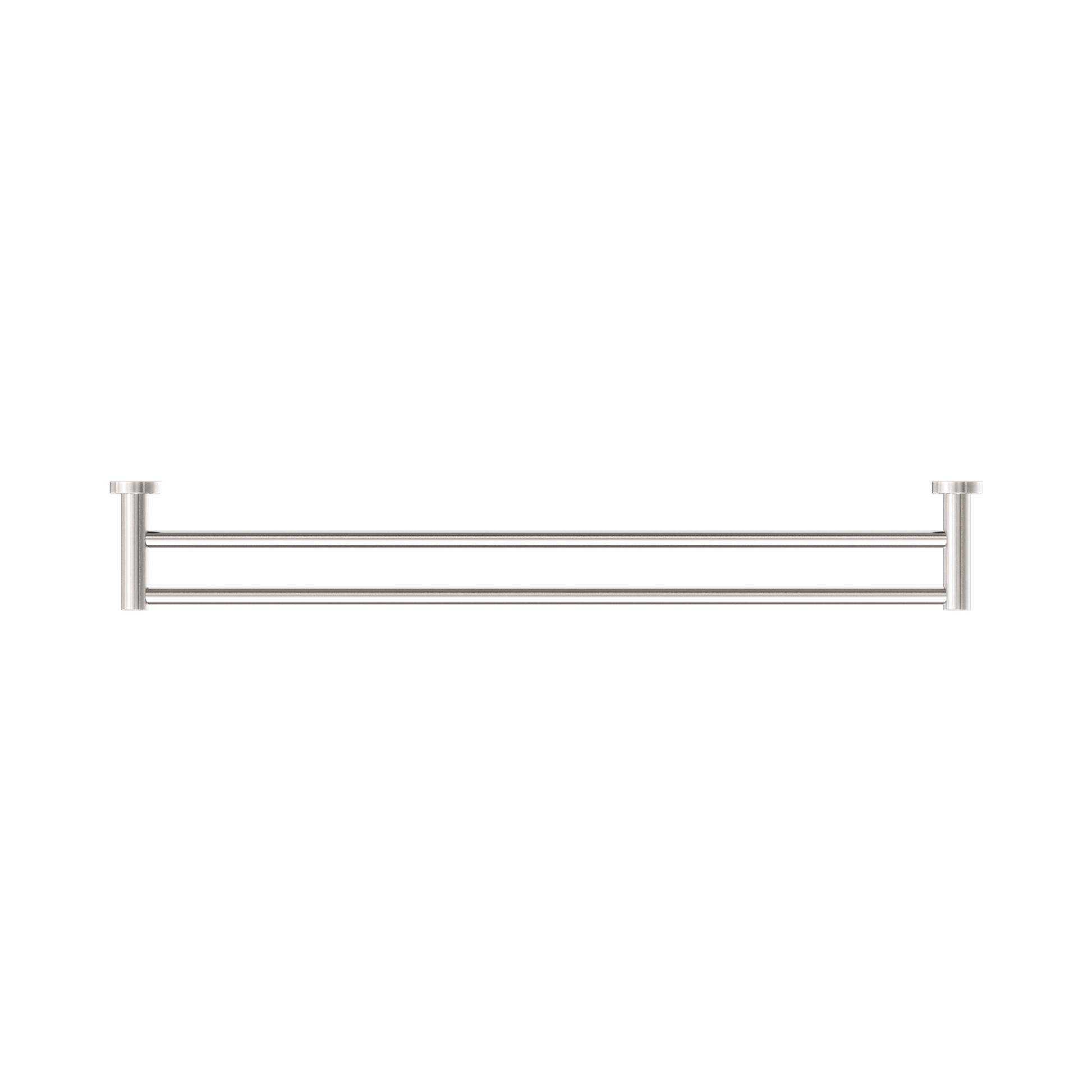 Nero Mecca Double Towel Rail 800mm, Brushed Nickel