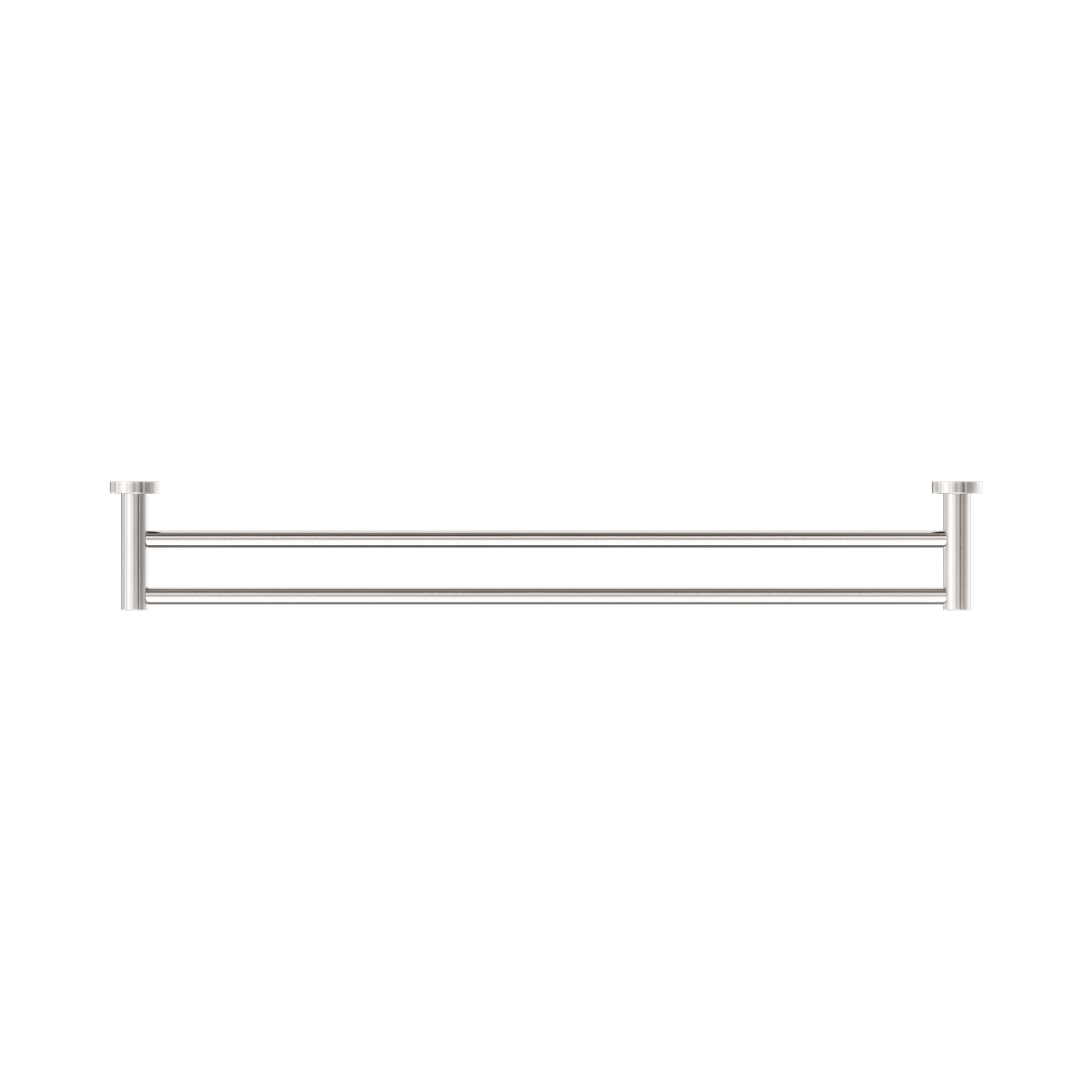 Nero Mecca Double Towel Rail 800mm, Brushed Nickel
