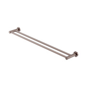Nero Mecca Double Towel Rail 800mm, Brushed Bronze
