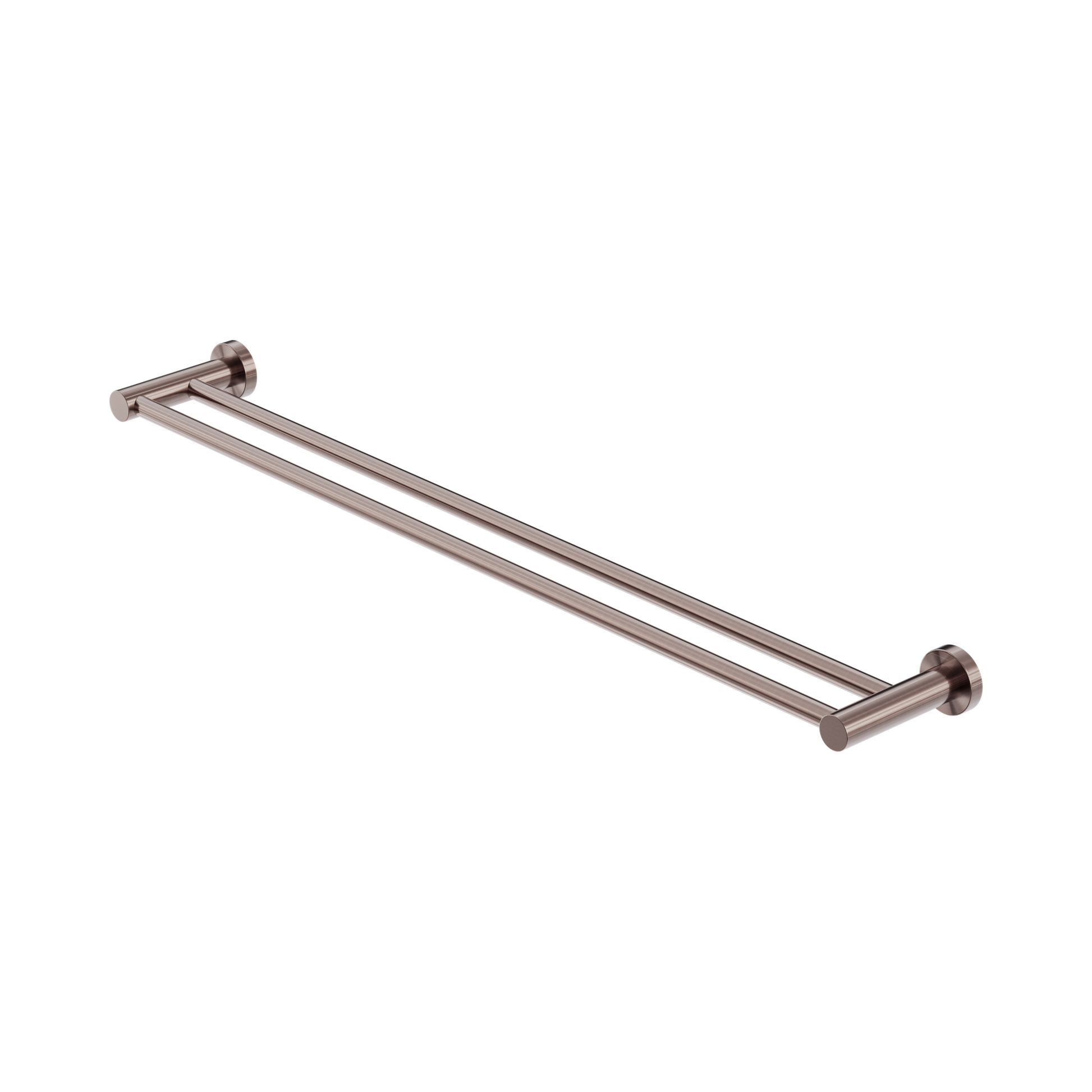 Nero Mecca Double Towel Rail 800mm, Brushed Bronze
