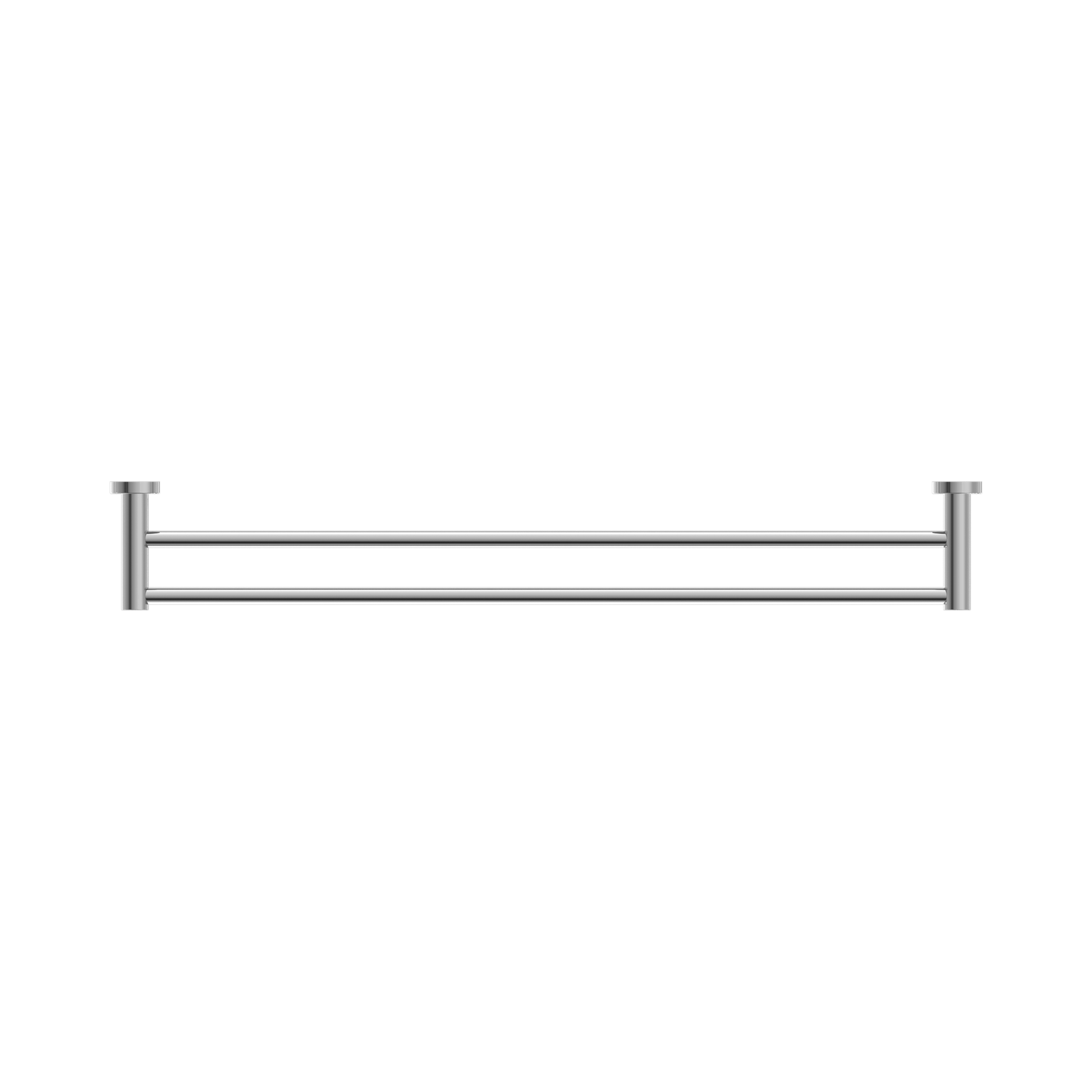 Nero Mecca Double Towel Rail 800mm, Chrome