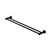 Nero Mecca Double Towel Rail 800mm, Matte Black