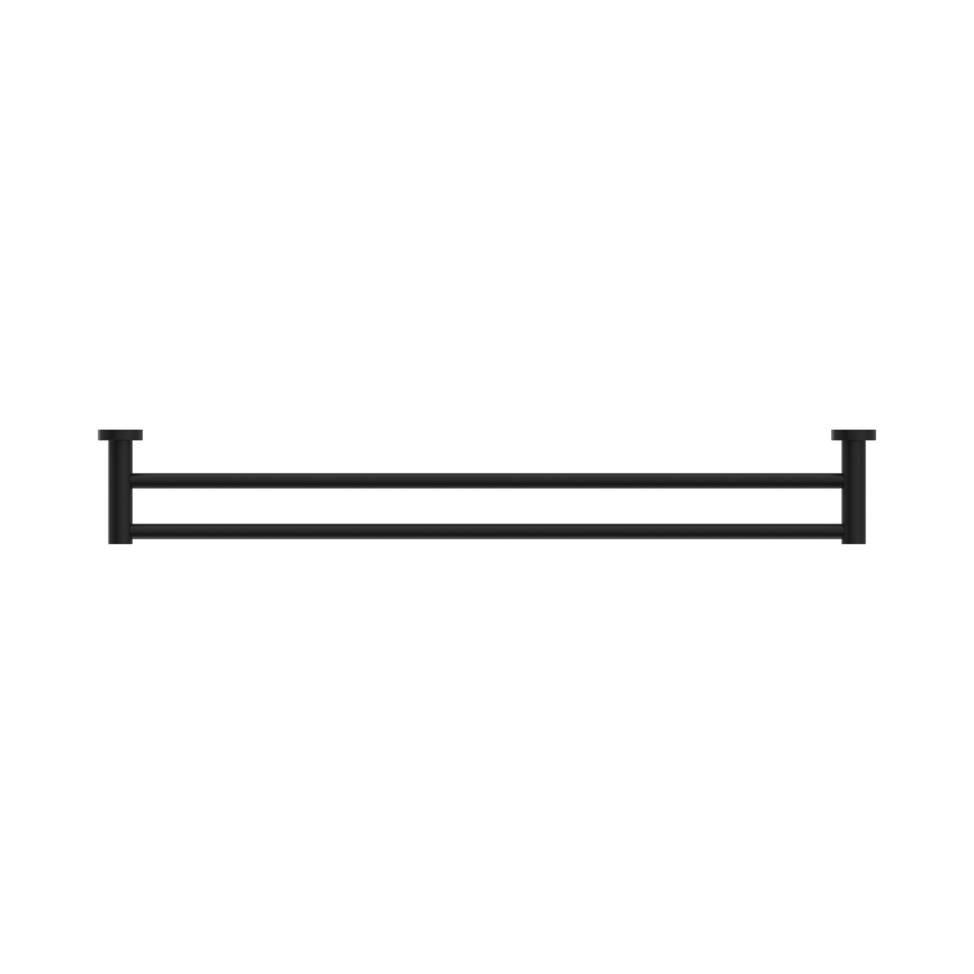 Nero Mecca Double Towel Rail 800mm, Matte Black