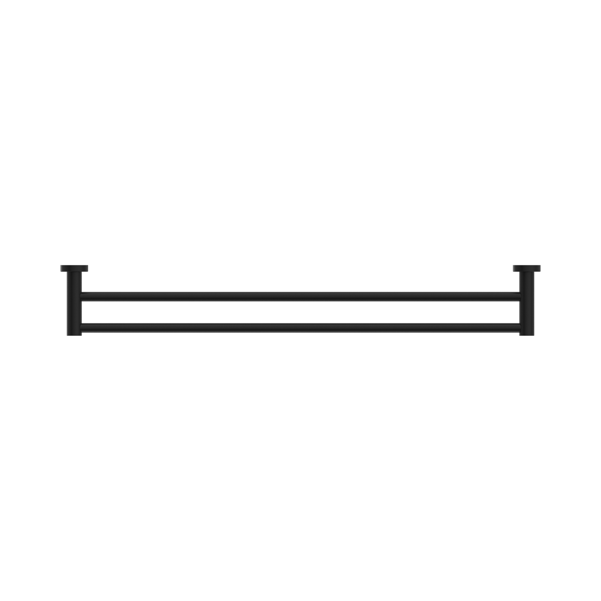 Nero Mecca Double Towel Rail 800mm, Matte Black
