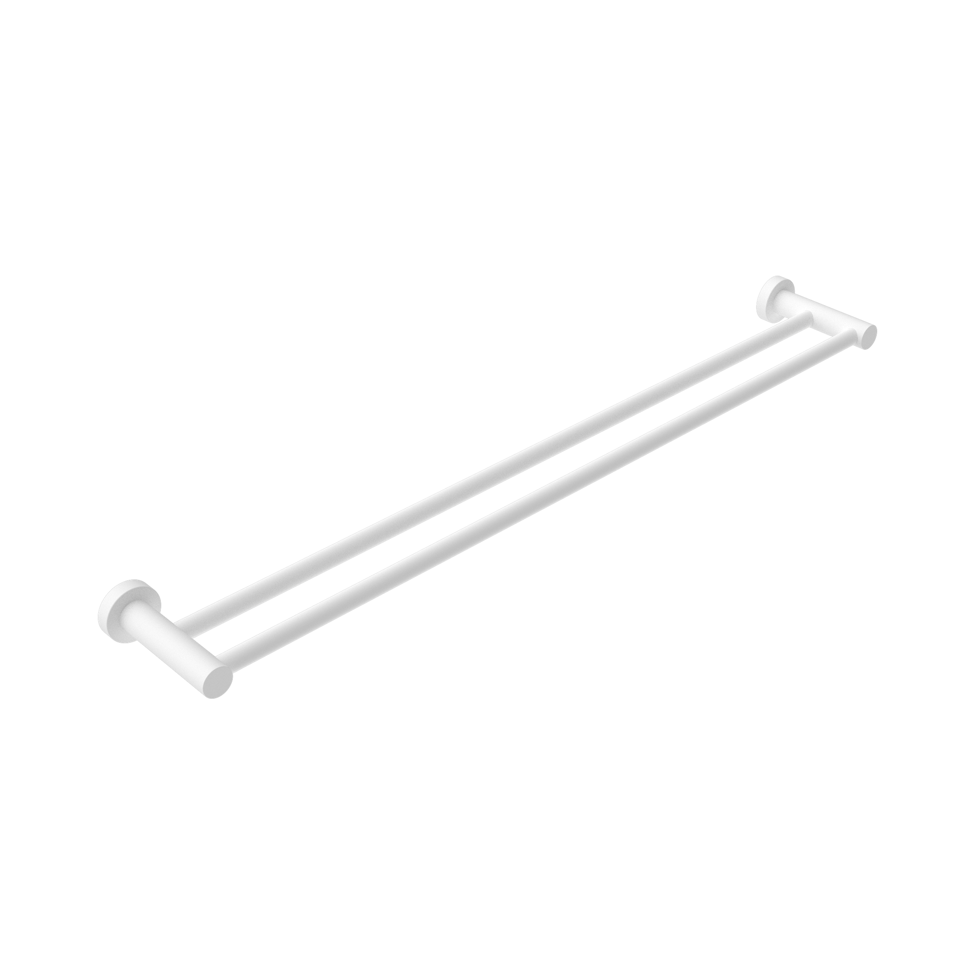 Nero Mecca Double Towel Rail 800mm, Matte White