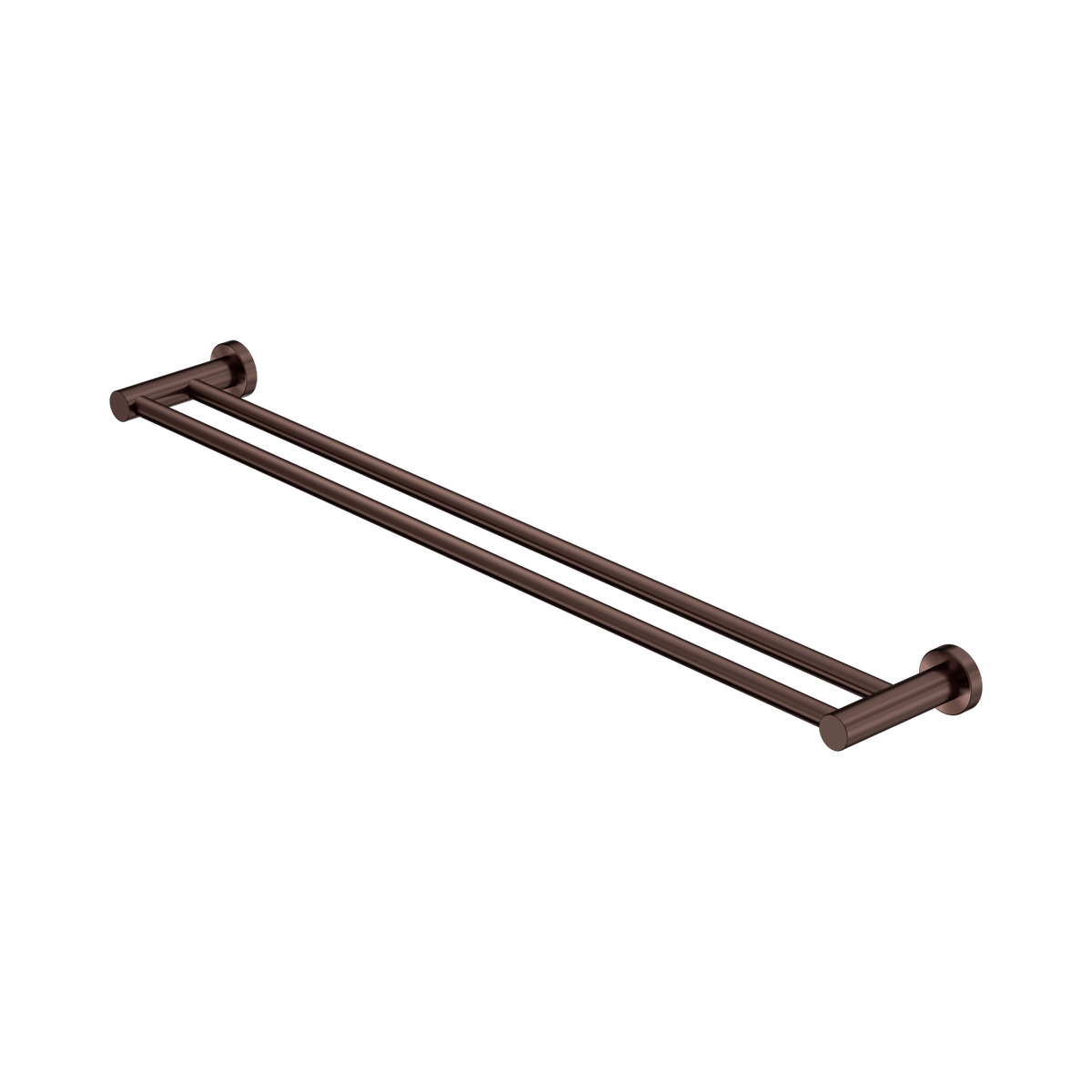 Nero Mecca Double Towel Rail 800mm, Rome Bronze