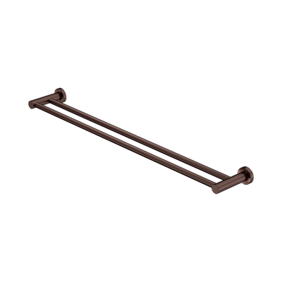Nero Mecca Double Towel Rail 800mm, Rome Bronze