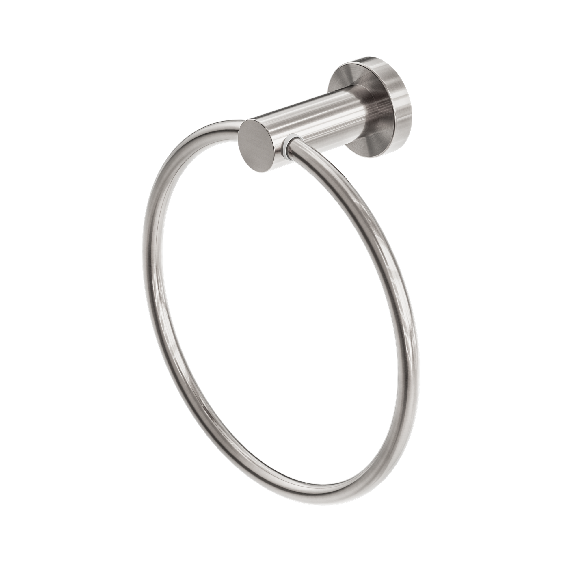 Nero Mecca Hand Towel Ring, Brushed Nickel