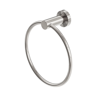 Nero Mecca Hand Towel Ring, Brushed Nickel
