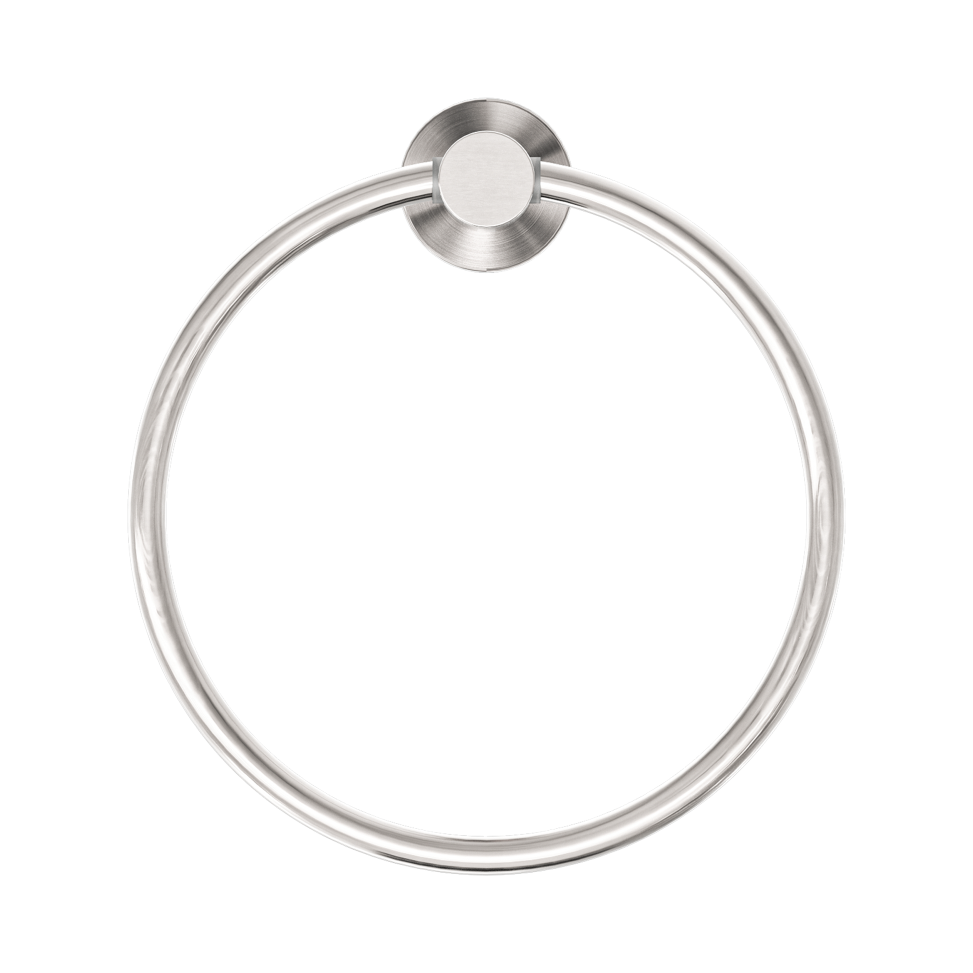 Nero Mecca Hand Towel Ring, Brushed Nickel