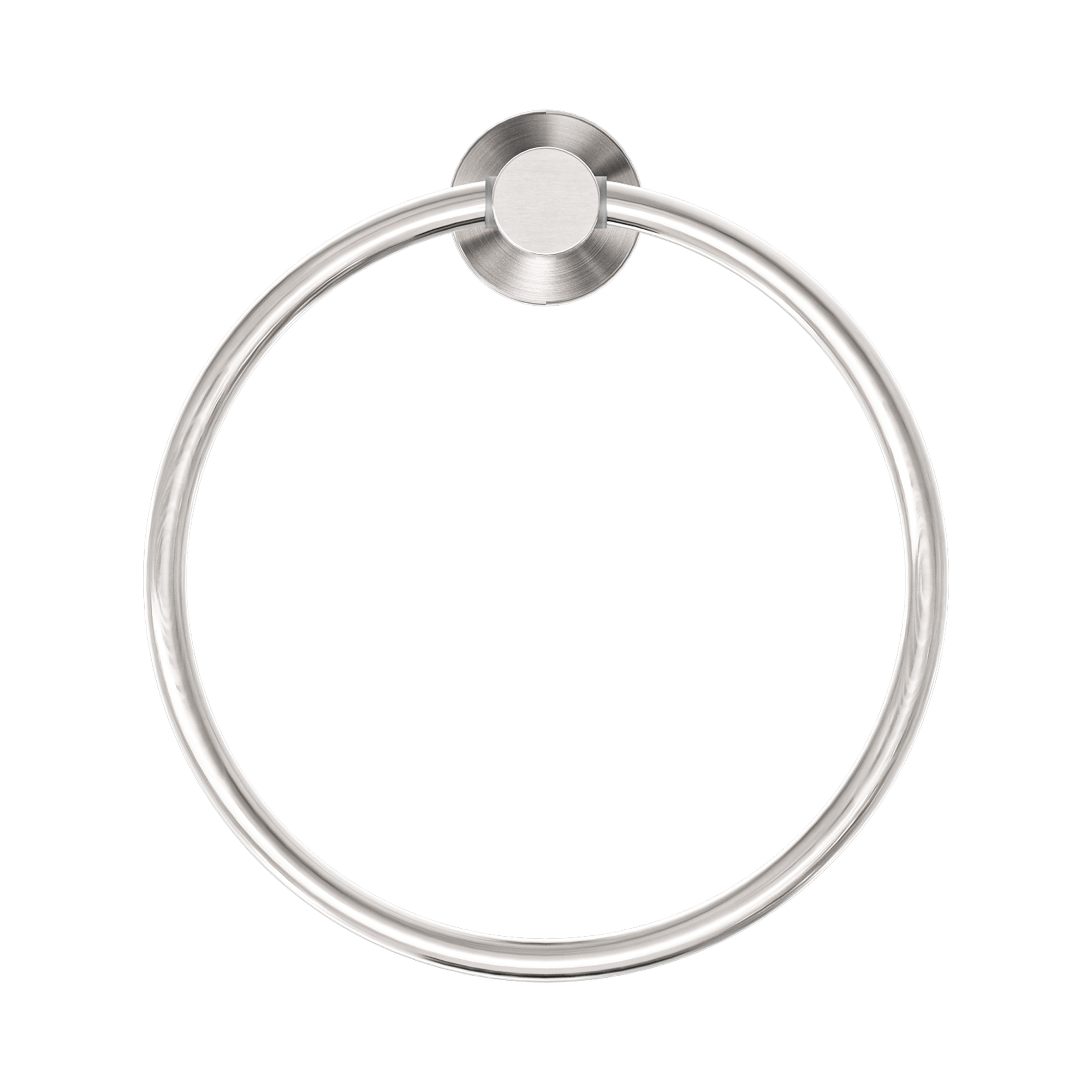 Nero Mecca Hand Towel Ring, Brushed Nickel