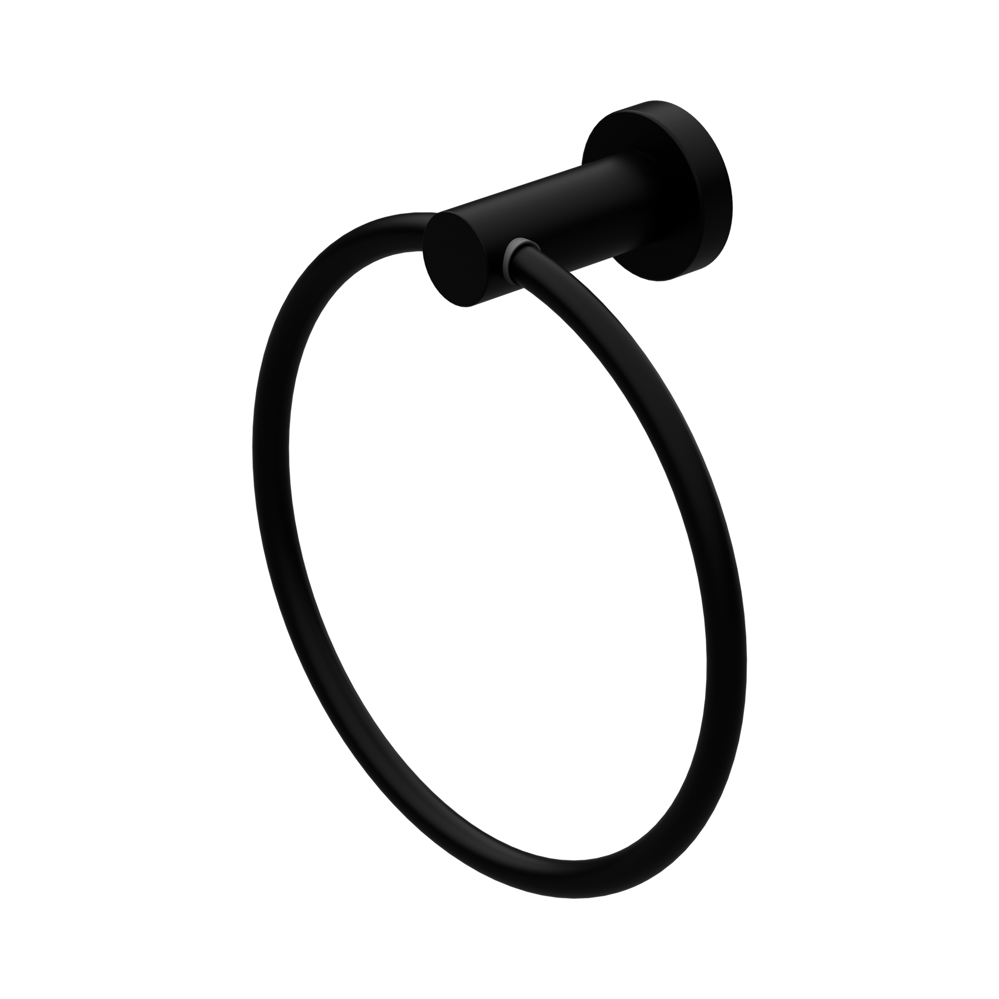 Nero Mecca Hand Towel Ring, Matte Black