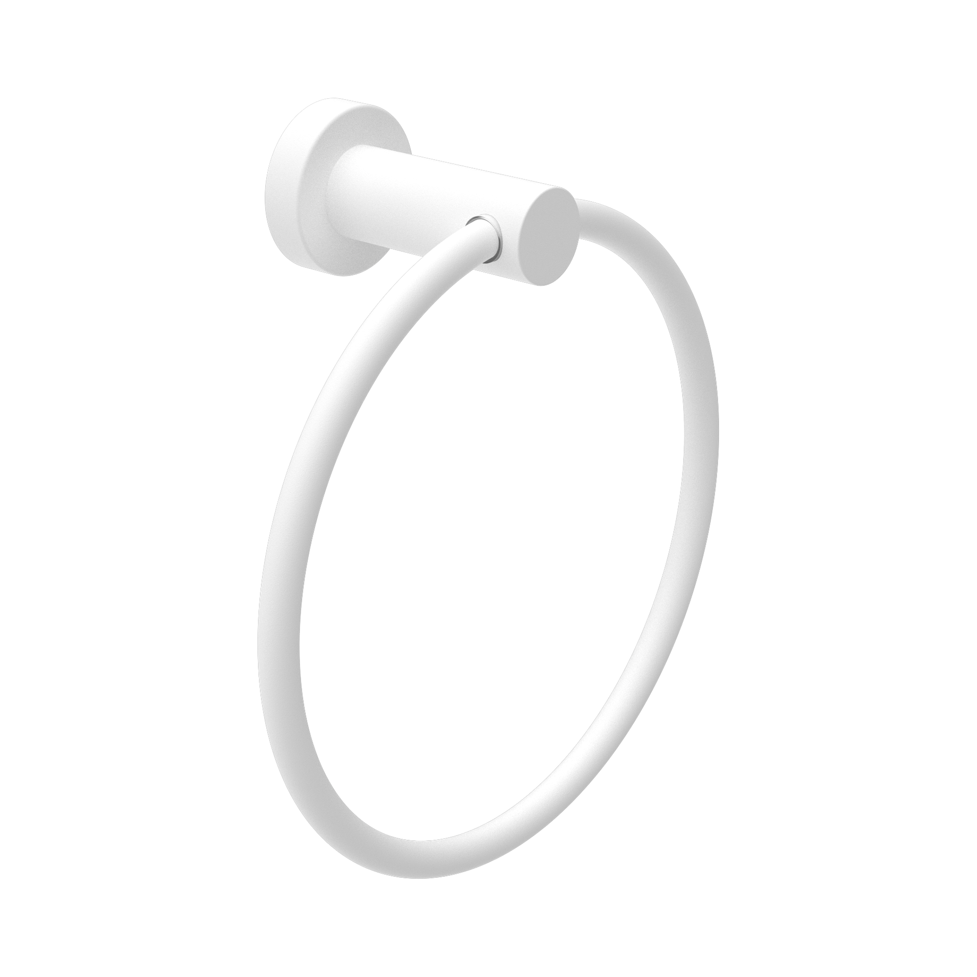 Nero Mecca Hand Towel Ring, Matte White
