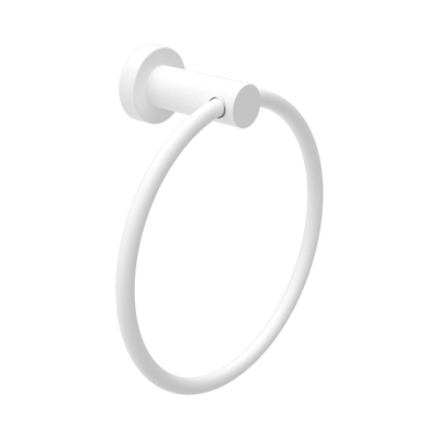 Nero Mecca Hand Towel Ring, Matte White