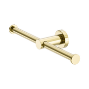 Nero Mecca Double Toilet Roll Holder, Brushed Gold