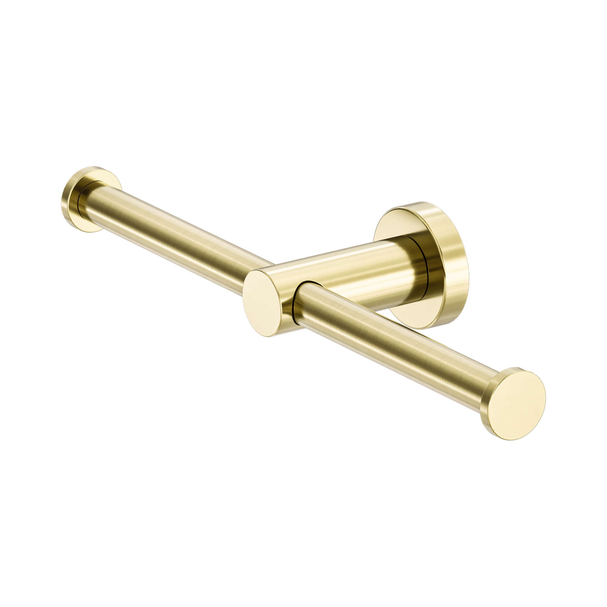 Nero Mecca Double Toilet Roll Holder, Brushed Gold
