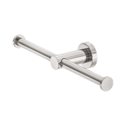 Nero Mecca Double Toilet Roll Holder, Brushed Nickel
