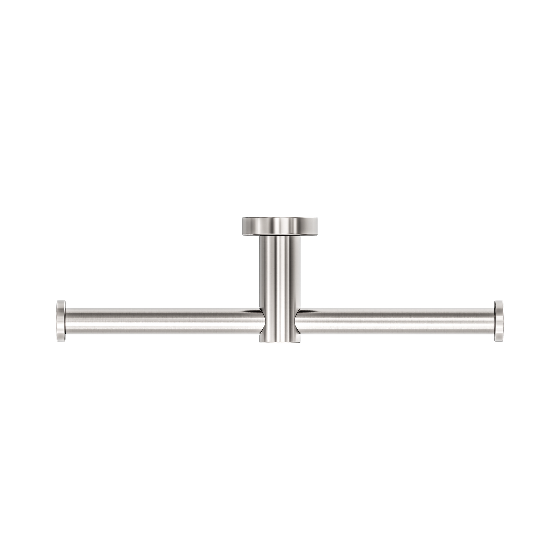 Nero Mecca Double Toilet Roll Holder, Brushed Nickel