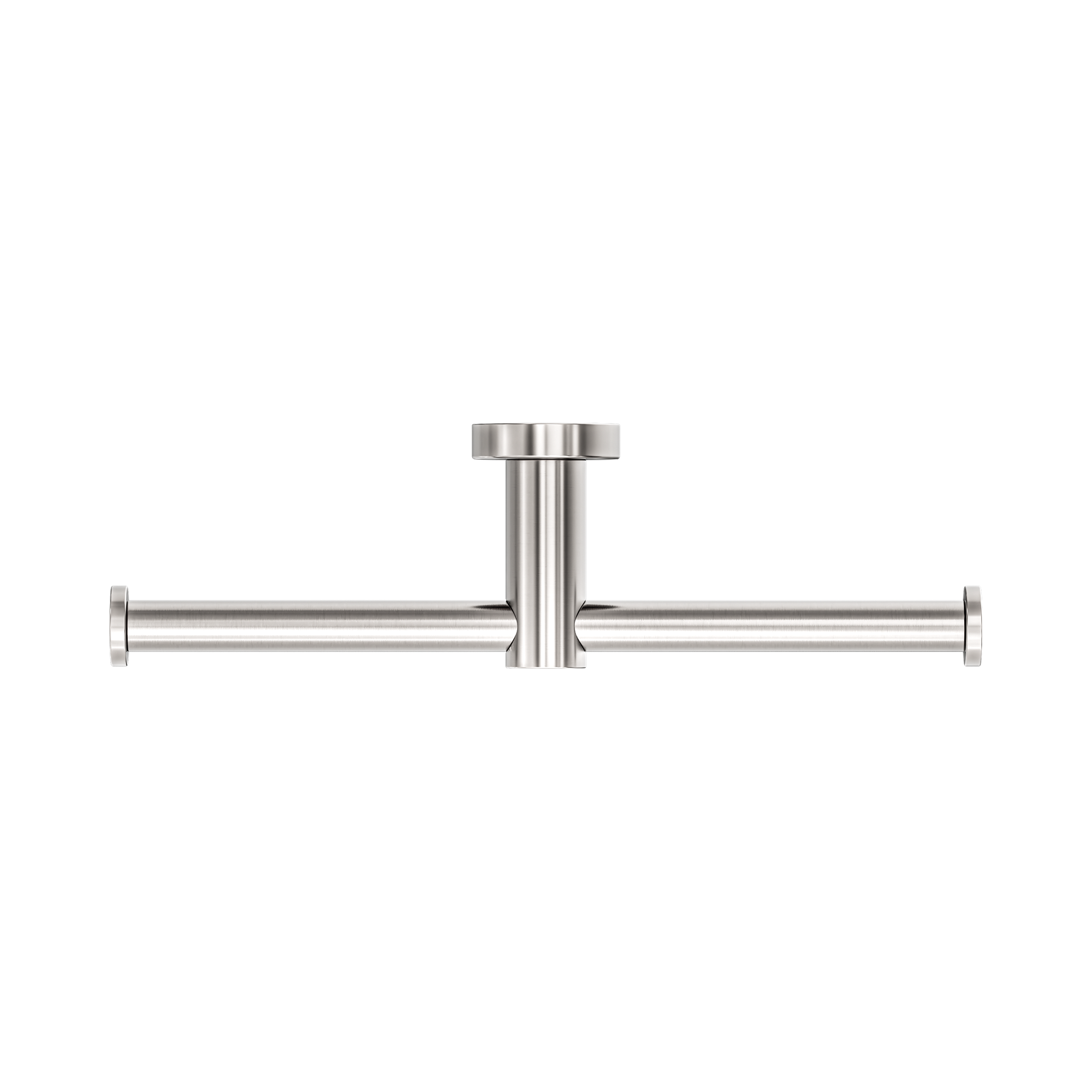 Nero Mecca Double Toilet Roll Holder, Brushed Nickel