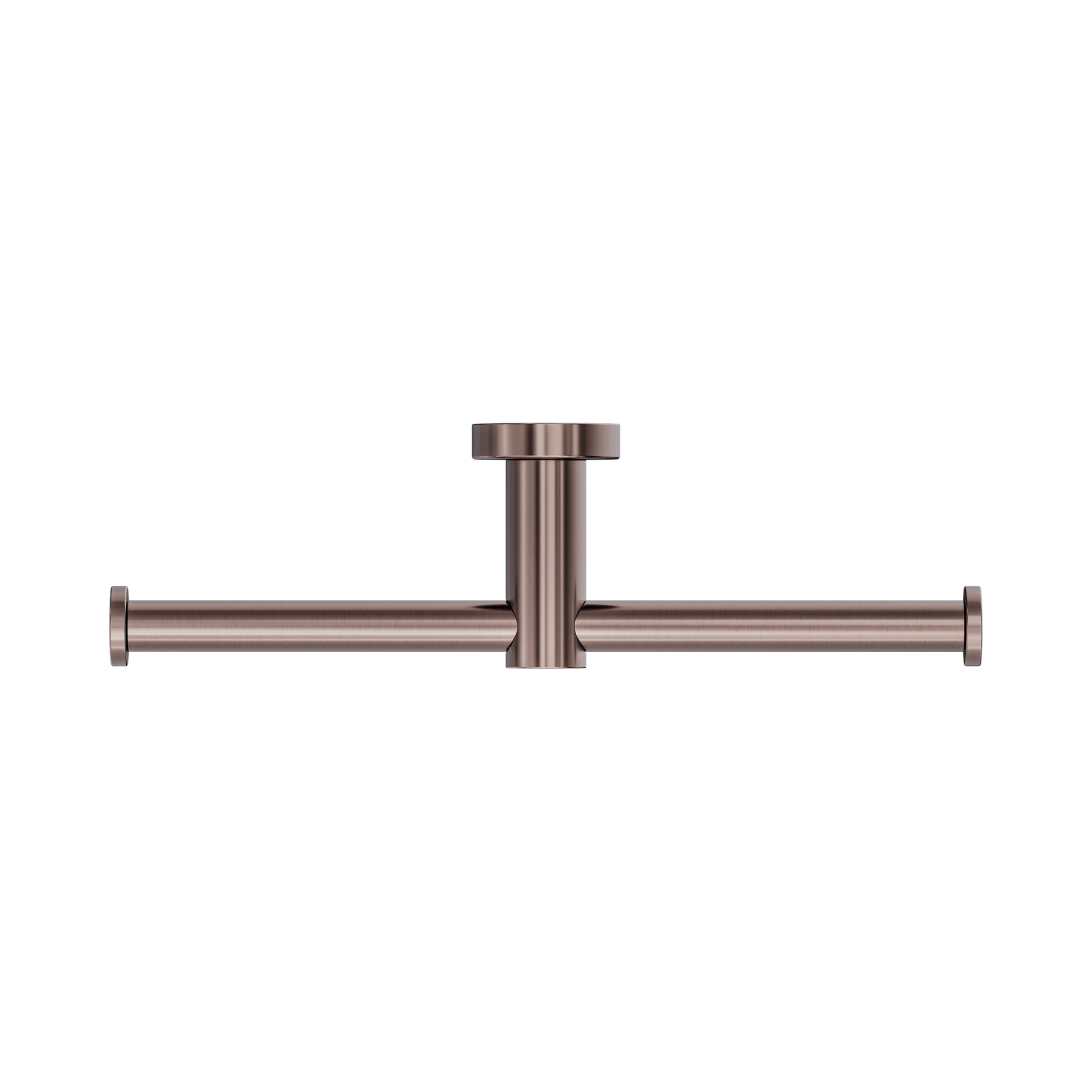 Nero Mecca Double Toilet Roll Holder, Brushed Bronze