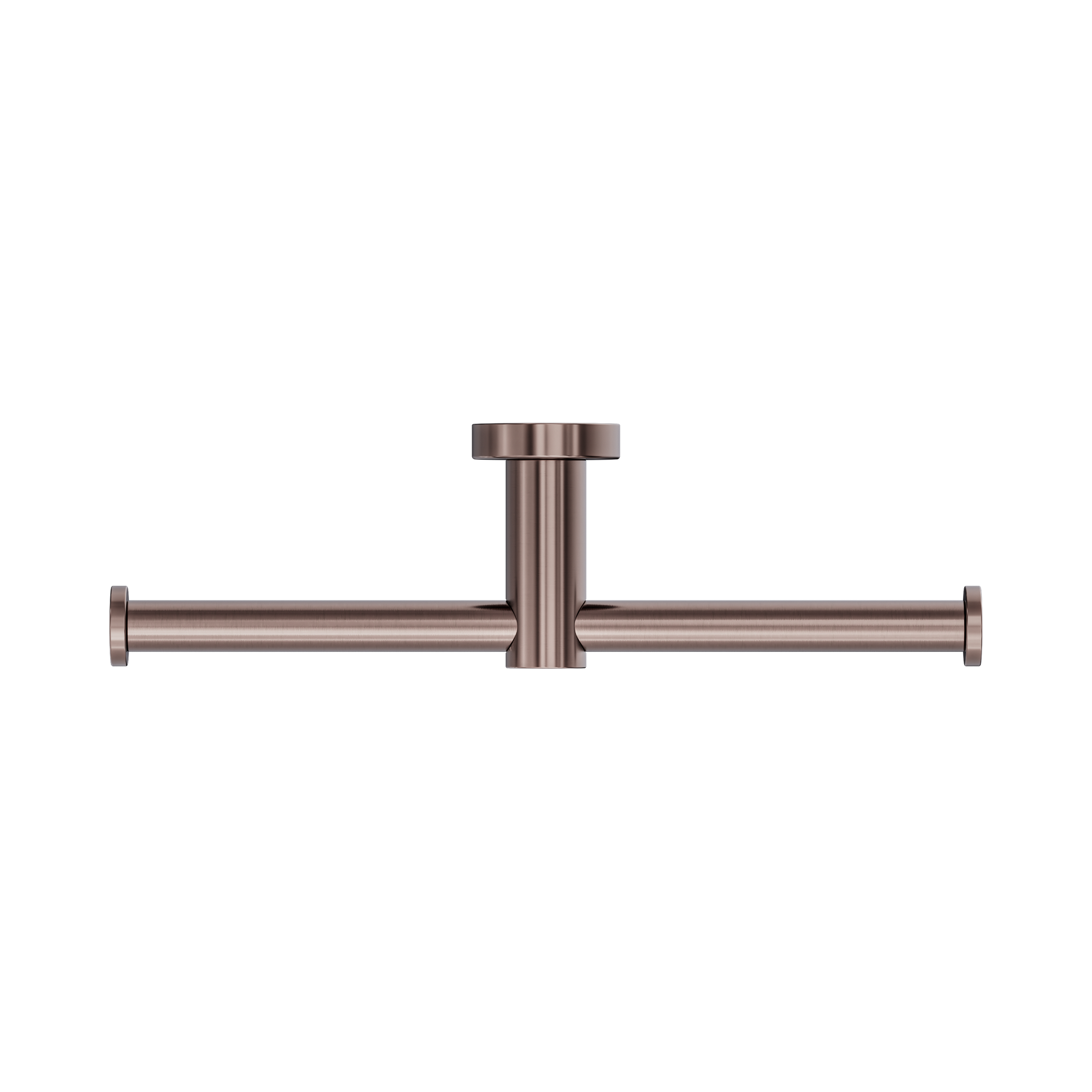 Nero Mecca Double Toilet Roll Holder, Brushed Bronze