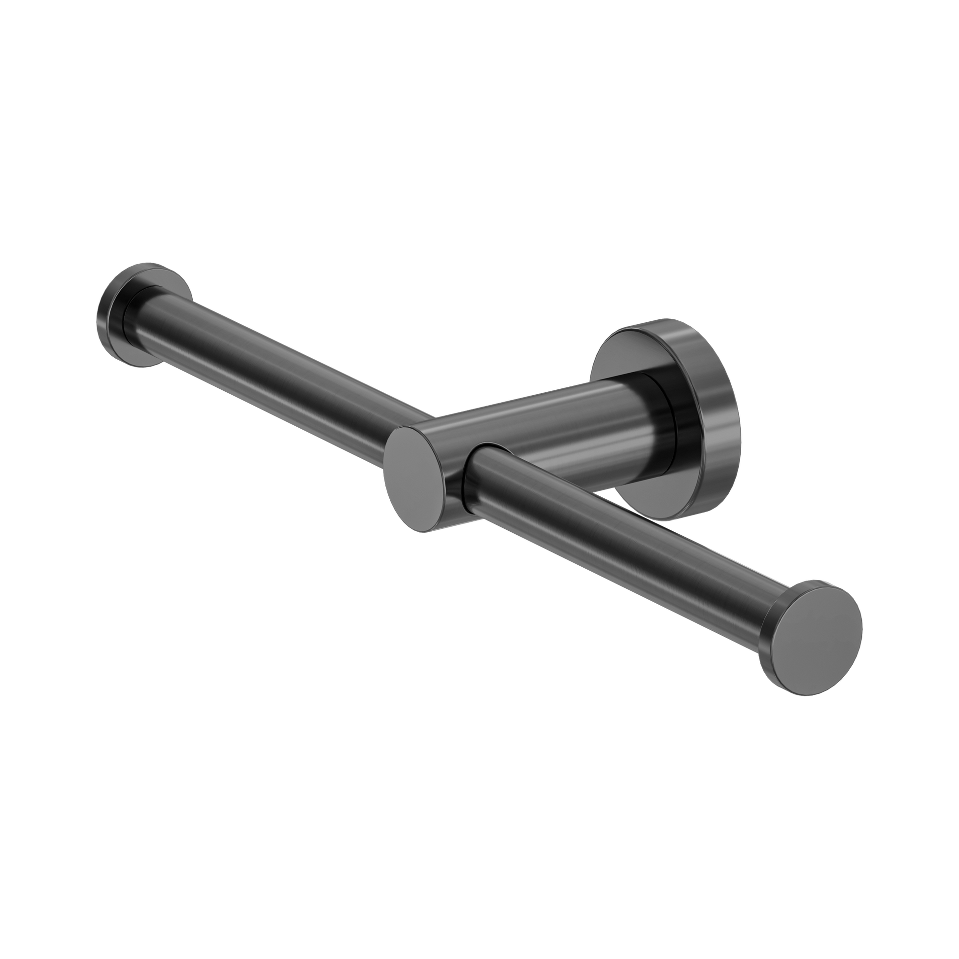 Nero Mecca Double Toilet Roll Holder, Gun Metal