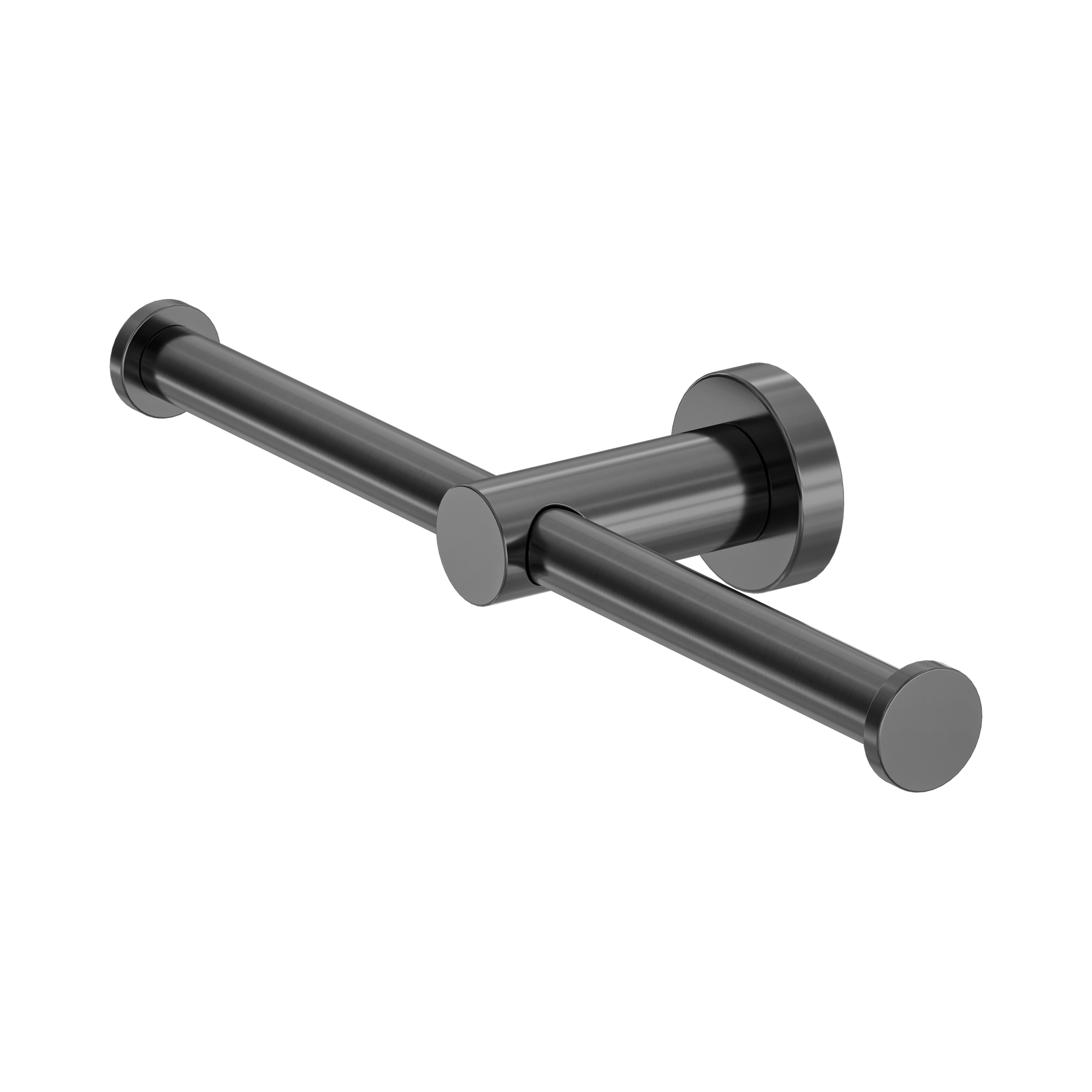 Nero Mecca Double Toilet Roll Holder, Gun Metal
