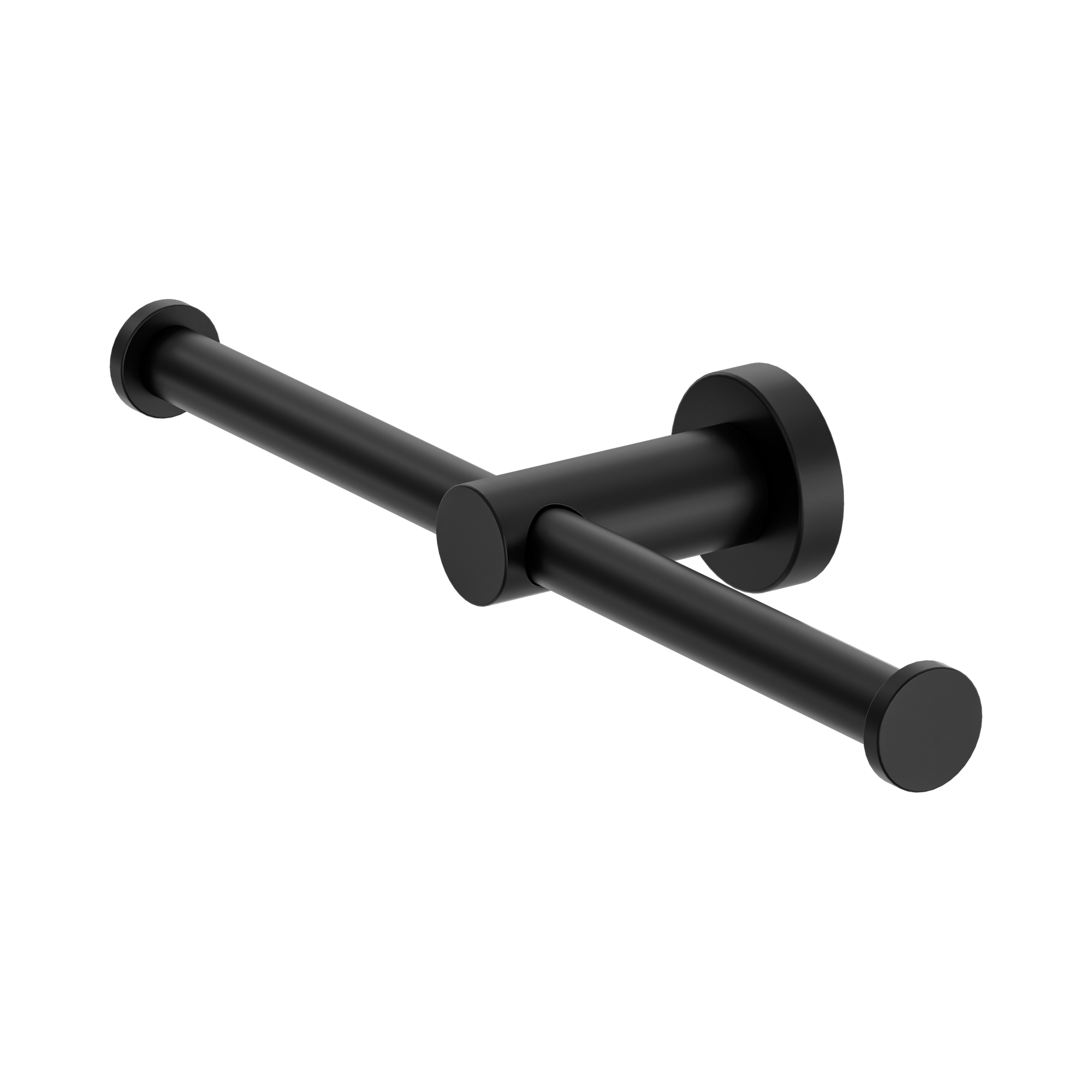 Nero Mecca Double Toilet Roll Holder, Matte Black
